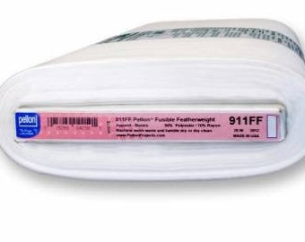 Fusible Feather To Midweight Pellon - 20in White # 911FFPWHT - Priced/Sold by the Yard