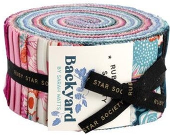 Backyard Jelly Roll by Sarah Watts of Ruby Star | 40 Assorted Strips