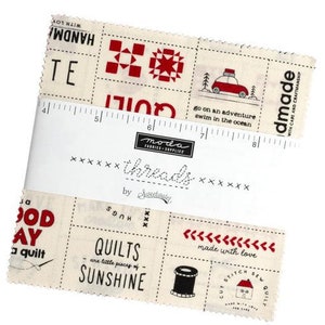 Threads Charm Pack 55680PP van Sweetwater voor Moda | 42 geassorteerde vierkanten van 5 inch
