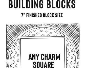 Charm Square Building Block - 7 Inch Finished Acrylic Templates by Jen Kingwell