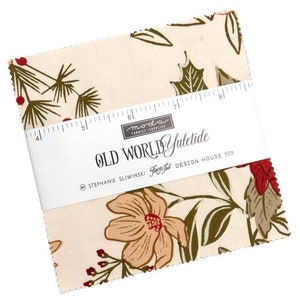 Old World Yuletide Precut Charm Pack 45620PP by Fancy That Designs | 42 Assorted 5" Squares