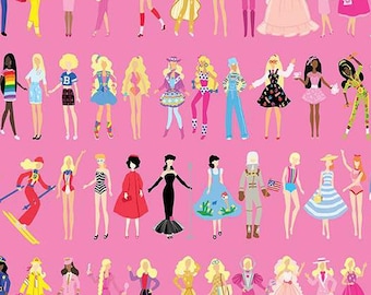 Barbie World Barbie Dolls Medium Pink CD15021| Priced/Sold in Half Yard