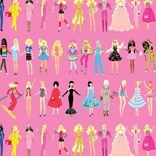 Barbie World Barbie Dolls Medium Pink CD15021 | Priced/Sold in Half Yard
