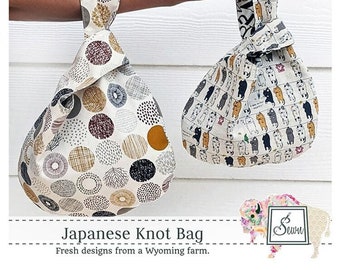 Japanese Knot Bag Pattern from Sewn Wyoming by Rana Heredia | Paper Pattern