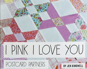 I Pink I Love You Postcard Partner by Jen Kingwell