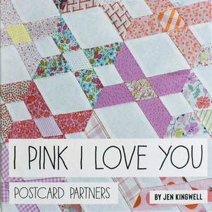 I Pink I Love You Postkarte Partner von Jen Kingwell