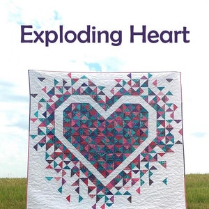 Exploding Heart Pattern by Slice of Pi Quilts | Paper Pattern