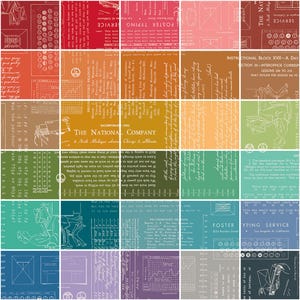 TYPE/ografie Fat Quarter-bundel 30 prints van Lori Holt, verwacht in oktober 2025 voor pre-order
