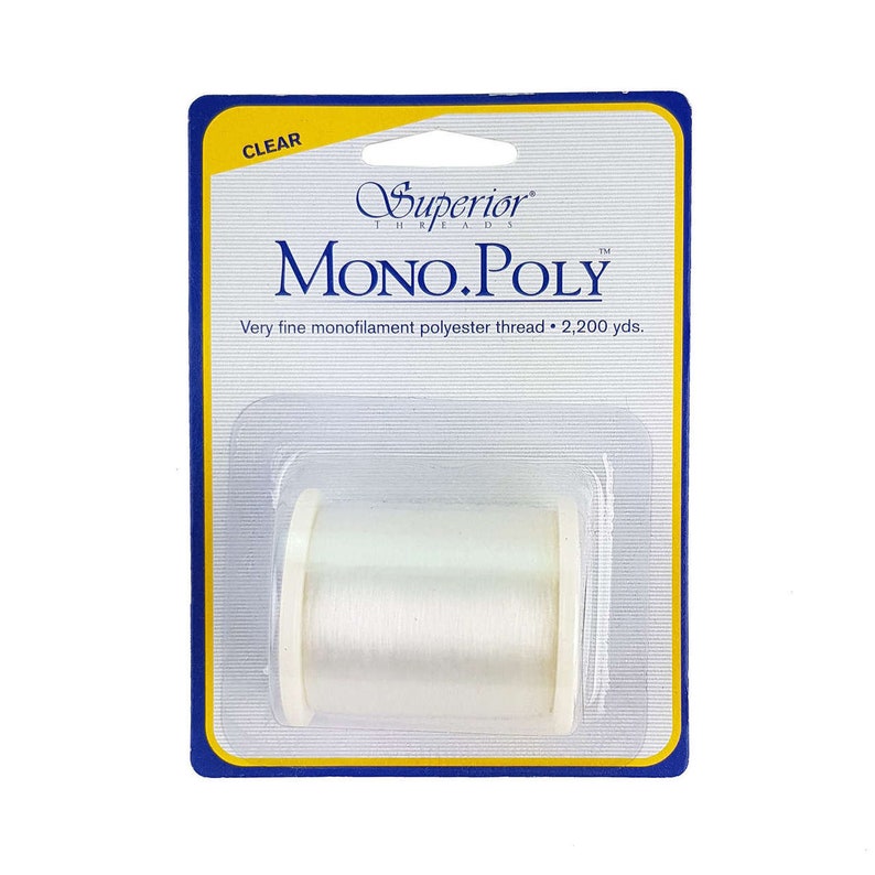 Mono Poly Monofilament Polyester Thread Very Fine, Clear, 2,200 yards by Superior Threads image 1