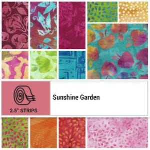 Island Batiks Sunshine Garden Strip Pack (Aqua, Purple, Pink, Jelly Roll) ST-ISBSUG