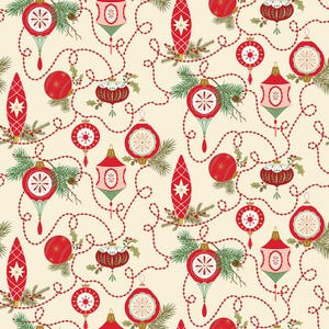 Glisten by Sandy Gervais C16221 Eggnog Priced by the Half Yard for Riley Blake
