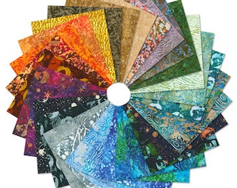 Artisan Batiks Orbital Sunrise by Karen Nyberg for Robert Kaufman | Precut Fat Quarter Bundle | FQ-2103-30 | 30 Prints