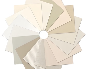 Paquete de cuartos de grasa precortados de paleta Essex Not Quite White / FQ-2089-16 Sólidos