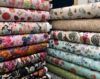 Lote de cuartos de tela con frutas del bosque de Betsy Olmsted para Windham / 18 impresiones