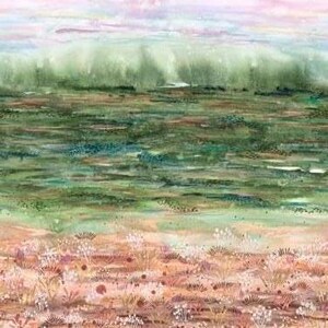 Wanderlust Sunrise by Create Joy Project | Sunset Valley Landscape and Nature Double Border Print | 39850 11 | Priced by the Half Yard