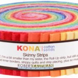 Kona Cotton Bright Palette Skinny Strips | SS-106-41 | 1.5" Strip Roll | 41 Pieces