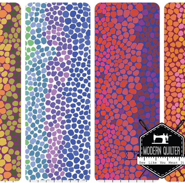 Kaffe Fassett Pebble Mosaic Prints - Half Yard Fabric Bundle - 4 tirages en vente