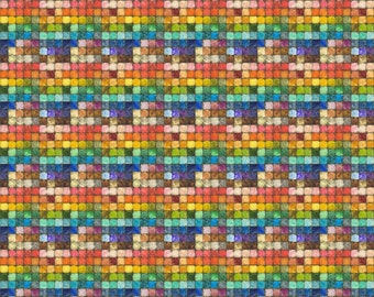 Colorblock Mosaic by Tim Holtz for Free Spirit PWTH179 Multi (Small Squares) | Priced/Sold in Half Yard Increments