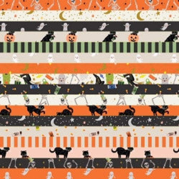 Vorbestellung: Halloween von Rifle Paper Co Fat Quarter Bundle von 17 Halloween Halloween Prints, die im Mai 2024 ankommen