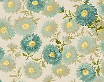 Chrysanthemum by Laundry Basket Quilts Wide Back Yardage A-1680-T | Priced by the Half Yard