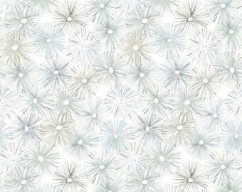 Sea Sisters Watercolor Urchins in Salt 108" Wideback by Shell Romell for Free Spirit Fabric | Priced/Sold in Half Yard Increments