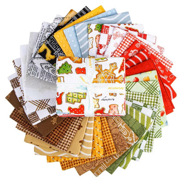 Gingerbread Precut Fat Quarter Bundle FQ-17840-33 by J. Wecker Frisch for Riley Blake | 33 Prints