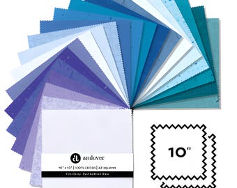 Dusk Color Camp Blues 10 Inch Squares by Alison Glass for Andover -August 2026 Pre-Order