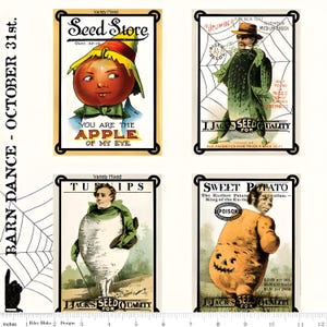 Pumpkin Patch Seed Sacks White by J. Wecker Frisch | CD14576 | Priced by the Full Yard