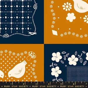 Sugar Maple Panel by Alexia Abegg | Navy RS4088 14 | Approximately 22&quot; x 44&quot;