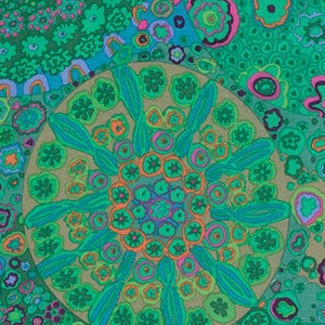 Kaffe Fassett Millefiore in Jade PWGP092 Priced/Sold by the Half Yard