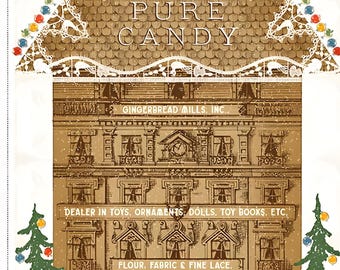Gingerbread House Panel P17840 by J. Wecker Frisch for Riley Blake