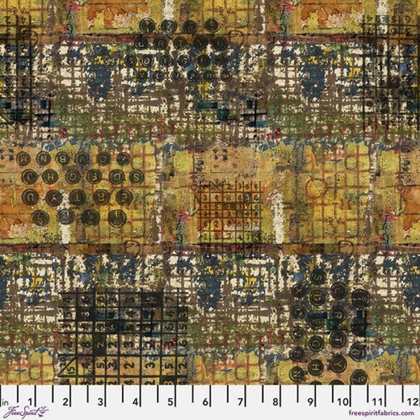 Storyboard by Seth Apter for Free Spirit Fabric Type PWSE005.AMBER | Priced/Sold in Half Yard Increments