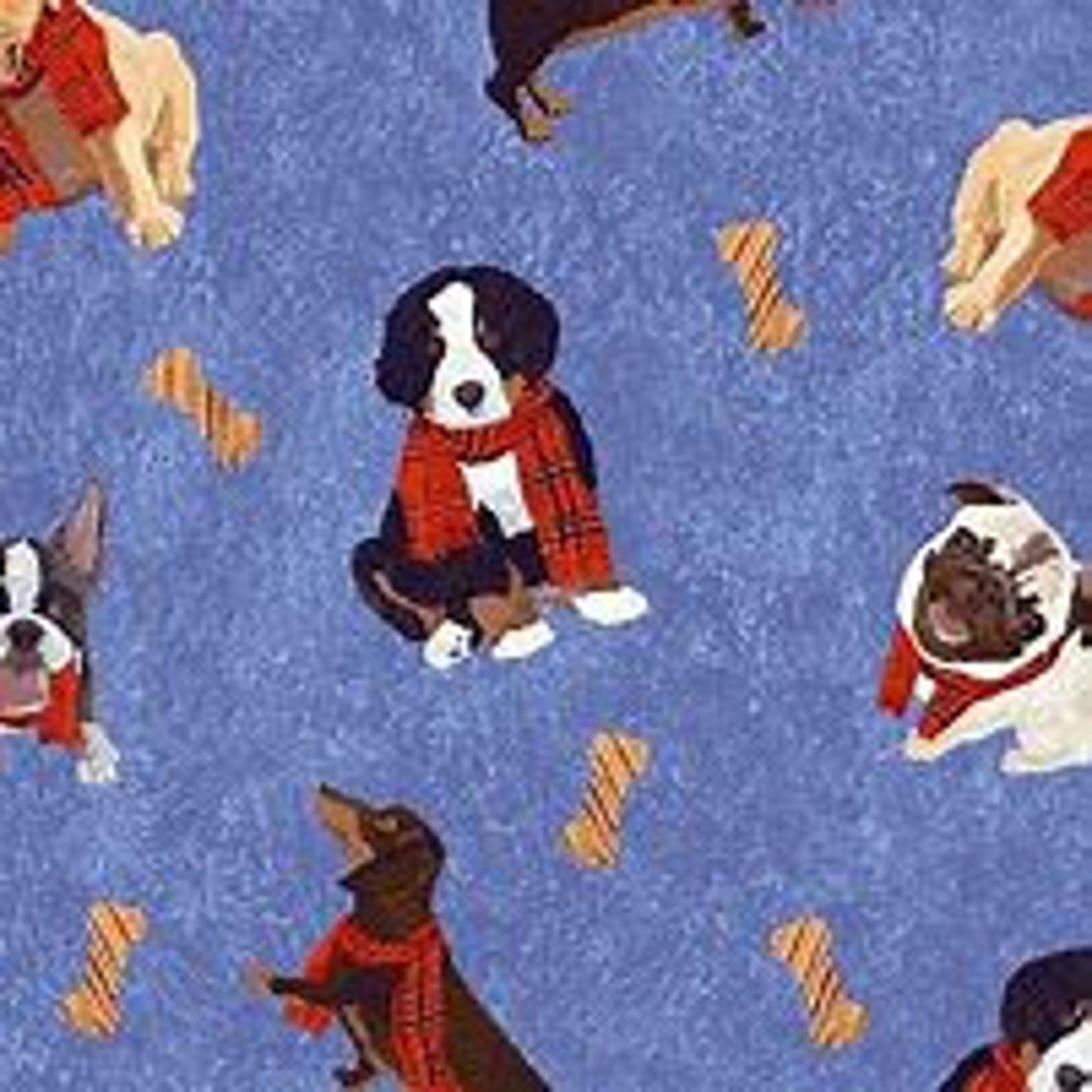Dog Fabric Ruff Life by Two Can Art for Andover Fabrics 9204 B Priced