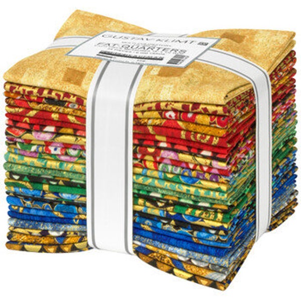 Gustav Klimt Fat Quarter Bundle in Mehrfarbig von Studio RK – | FQ-1952-24 Drucke