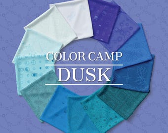 Pre-Order: Dusk Color Camp Blues 21 Half Yard Bundle by Alison Glass for Andover -August 2026