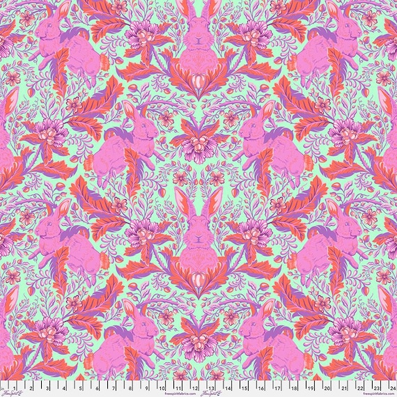 Full Moon Forest II by Tula Pink | Hoppy Go Lucky in Blossom Yardage PWTP246 | Priced by the Half Yard