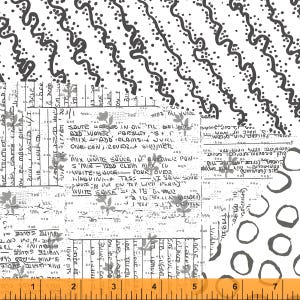 Makers Collage Wide Back by Natalie Barnes for Windham Fabrics 52889 White 108" Priced/Sold by the Half Yard