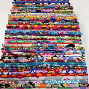 Kaffe Fassett Fabric Stash Bundle - 100 Fat Eighths- Hand Selected Fabrics