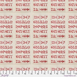 Rood palet door Tim Holtz Typografie PWTH224.red | Geprijsd per halve meter