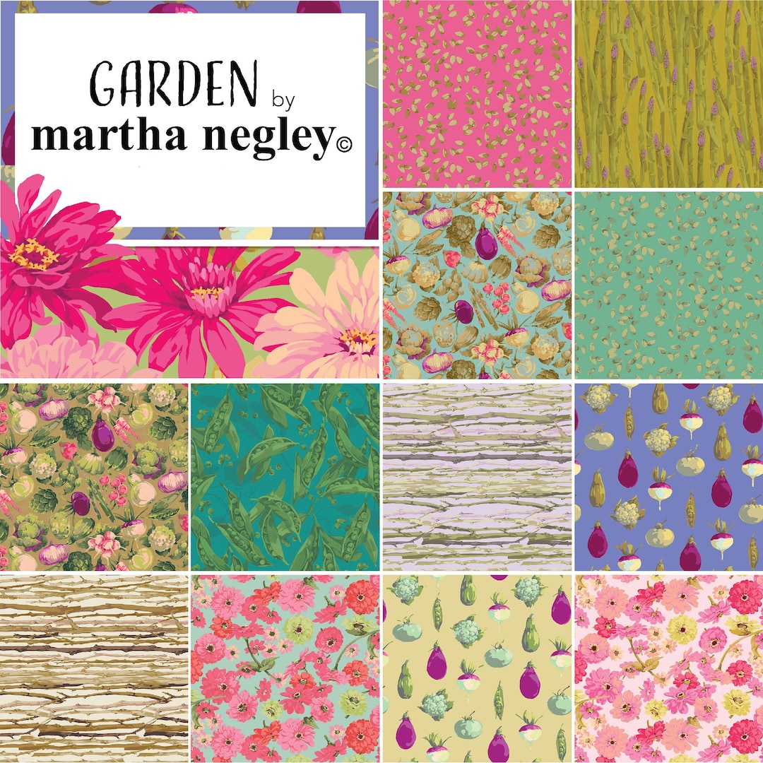 Garden by Martha Negley for Free Spirit Fabrics Half Yard Bundle 13