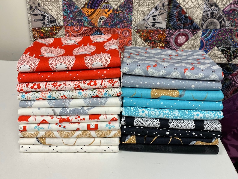 Farm Charm Fat Quarter Bundle 20 pieces by Gingiber