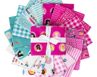 Barbie Precut Fat Quarter Bundle from Riley Blake Designs | FQ-15020-18 | 18 Prints