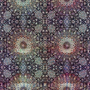 Hoffman Digital Print Floral Rhapsody S4760-50 Wine - Priced/Sold by the Half Yard