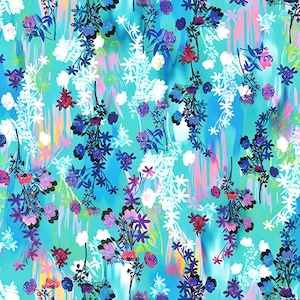 Bright Side Lawn Weld-19979-405 Waterfall Fabric by Wishwell for Robert Kaufman - Priced/Sold by the Half Yard