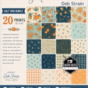 Paquete de medio metro "I Love Fall" de Deb Strain para Moda-20 Prints