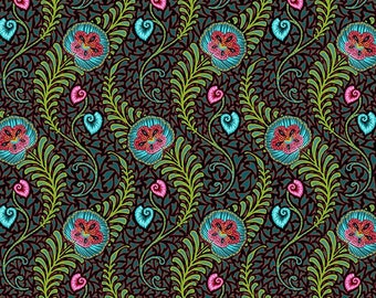 Tropicalism Small Orchidees by Odile Bailloeul for Free Spirit | Priced/Sold by the Half Yard