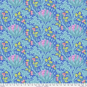 Kaffe Fassett x Original Morris & Co Artichoke in Blue | PWKW001.BLUE | Priced by the Half Yard