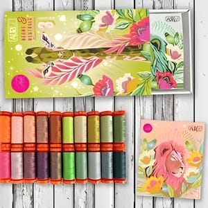 Jeu de Fils Néon en Édition Limitée par Aurifil pour Tula Pink (20 petites bobines)