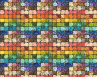 Colorblock Tiled by Tim Holtz for Free Spirit PWTH180 Multi | Priced/Sold in Half Yard Increments