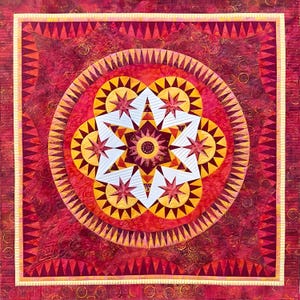 Morning Glory Complete Batik Quilt Kit by Jacqueline de Jonge | 53" x 53"